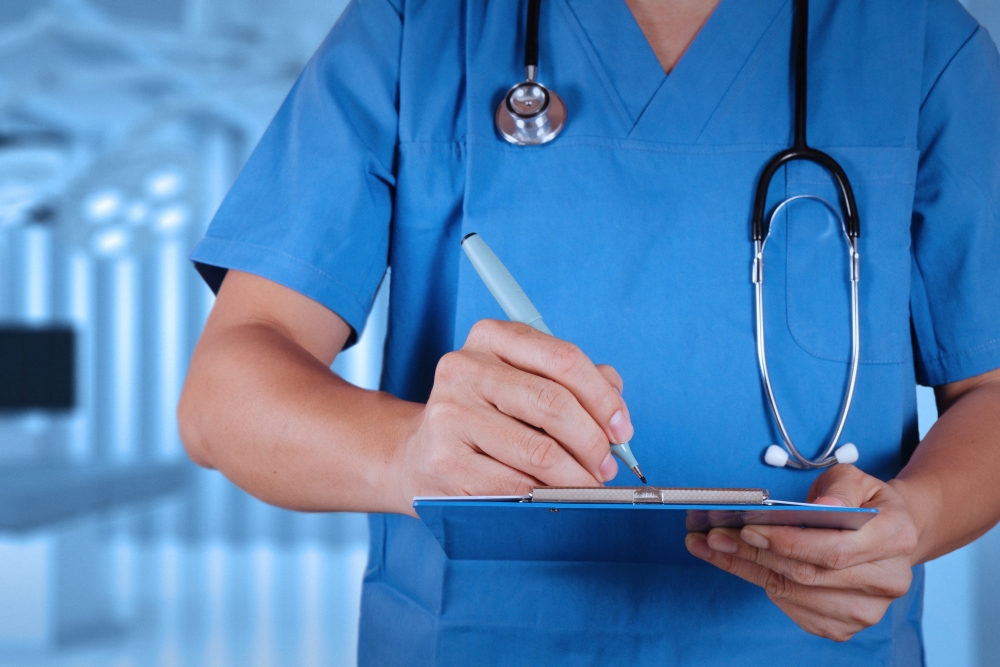 success smart medical doctor working with operating room